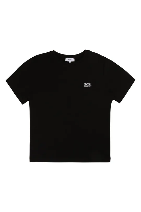 чорний Дитяча бавовняна футболка Boss Для хлопчиків