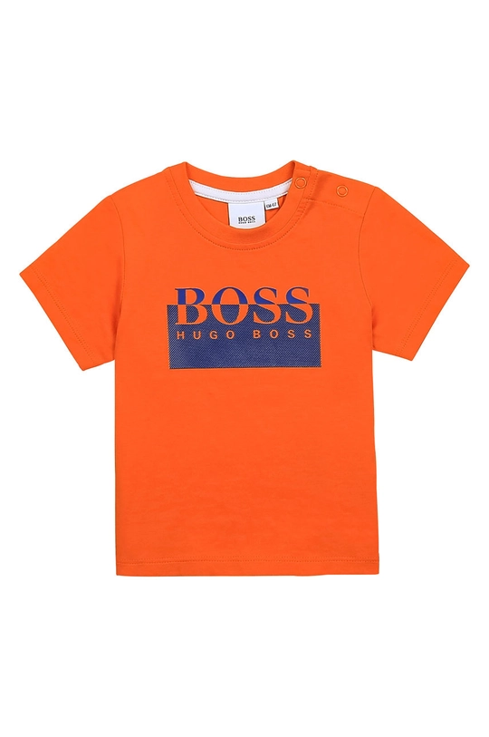 pomarańczowy Boss T-shirt bawełniany dziecięcy J05869.74.81 Chłopięcy