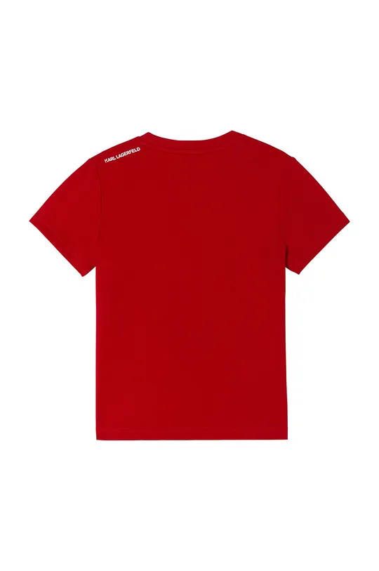 Karl Lagerfeld T-shirt bawełniany dziecięcy Z25316.86.108 czerwony