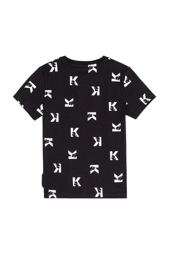 Karl Lagerfeld T-shirt bawełniany dziecięcy Z25305.114.150 czarny