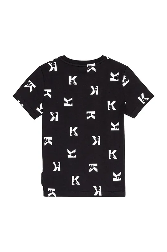 Karl Lagerfeld T-shirt bawełniany dziecięcy Z25305.162.174 czarny