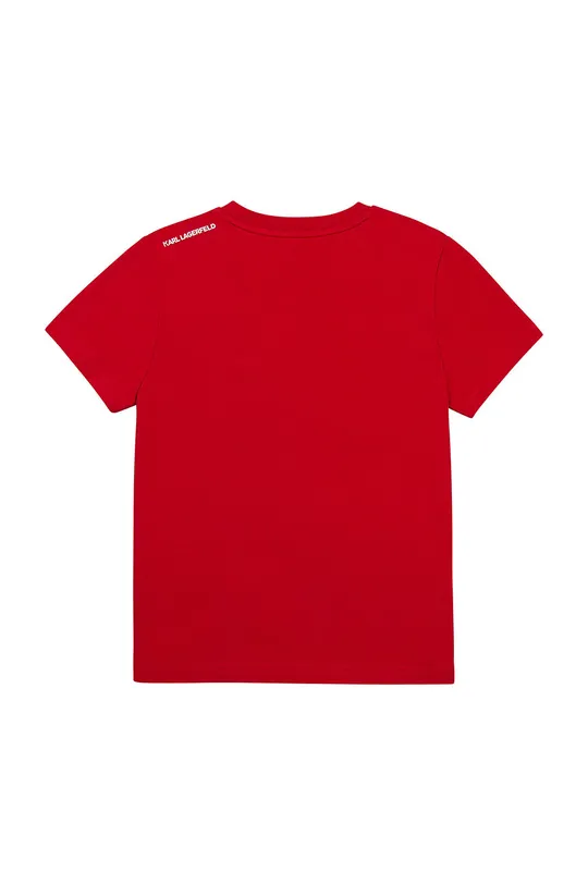 Dječja pamučna majica kratkih rukava Karl Lagerfeld crvena