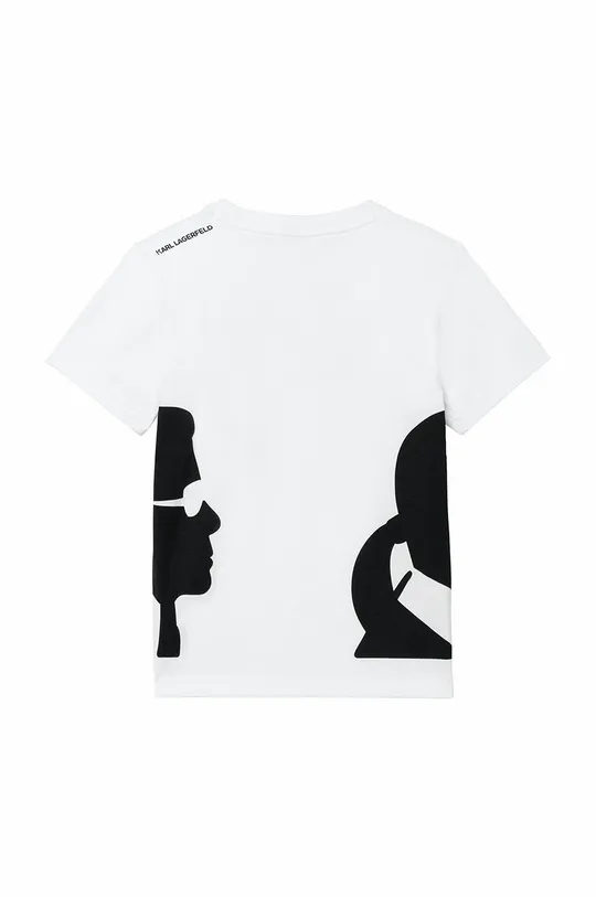 Karl Lagerfeld T-shirt bawełniany dziecięcy Z25301.114.150 biały