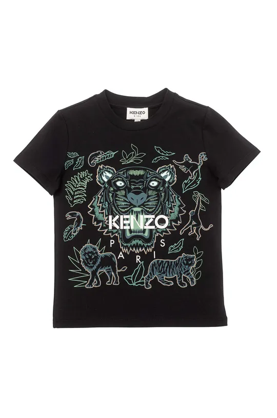 crna Dječja pamučna majica kratkih rukava Kenzo Kids Za dječake