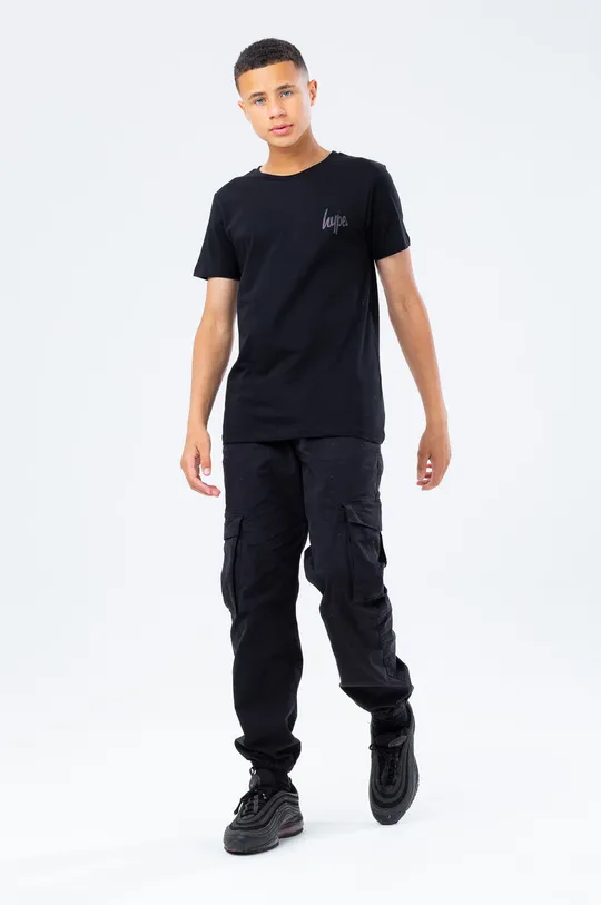Hype T-shirt bawełniany dziecięcy czarny