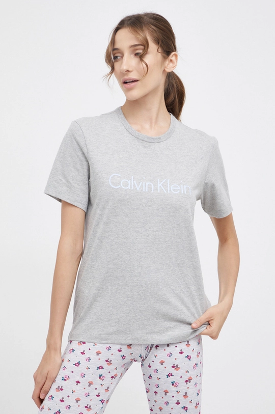 szary Calvin Klein Underwear T-shirt piżamowy Damski