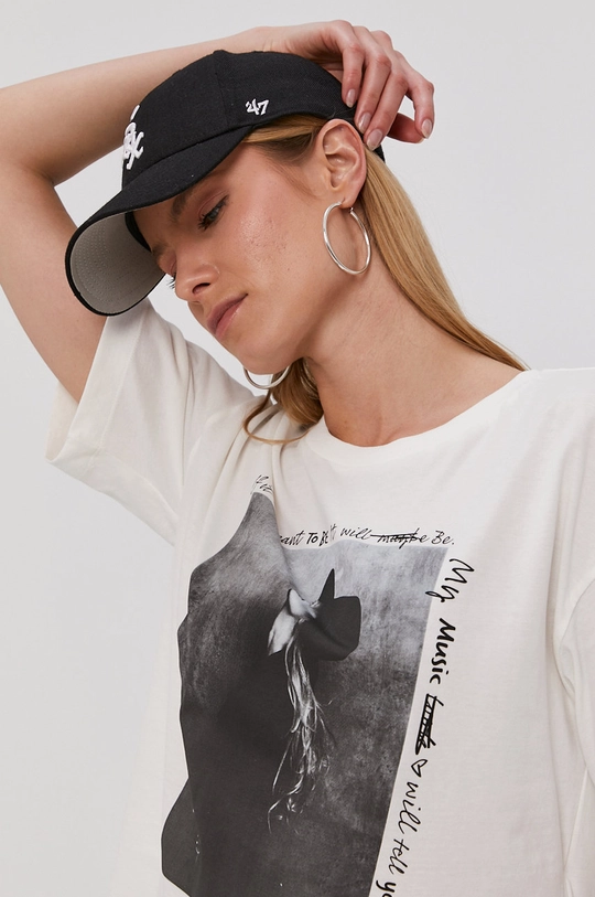 biały Jacqueline de Yong T-shirt