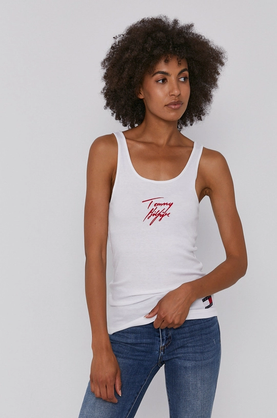 biela Top Tommy Hilfiger Dámsky