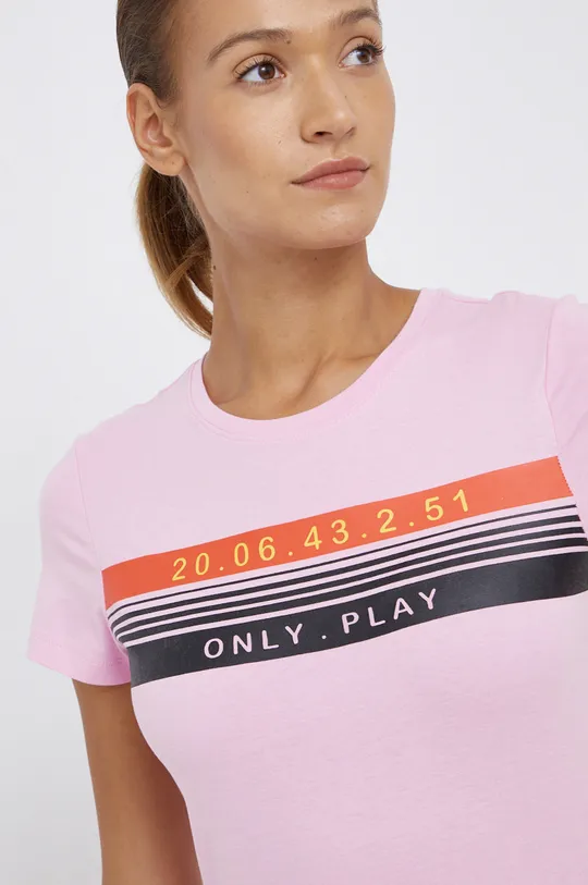 ροζ Βαμβακερό μπλουζάκι Only Play