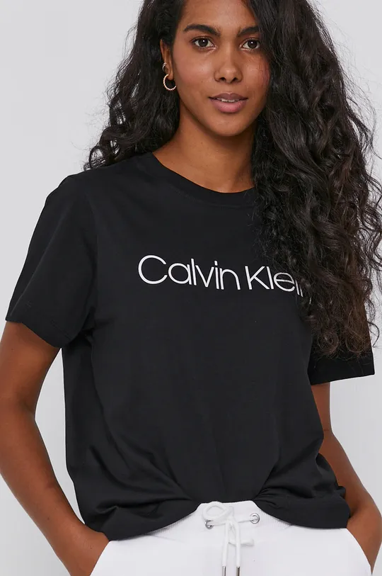 czarny Calvin Klein T-shirt bawełniany