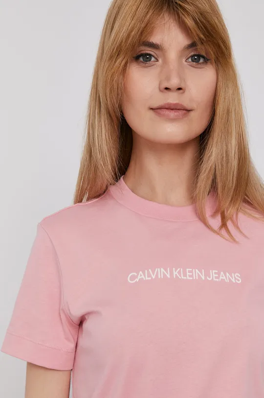 różowy Calvin Klein Jeans T-shirt J20J216251.4890 Damski