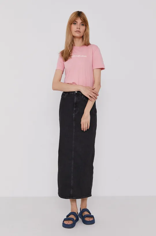 Calvin Klein Jeans t-shirt rózsaszín