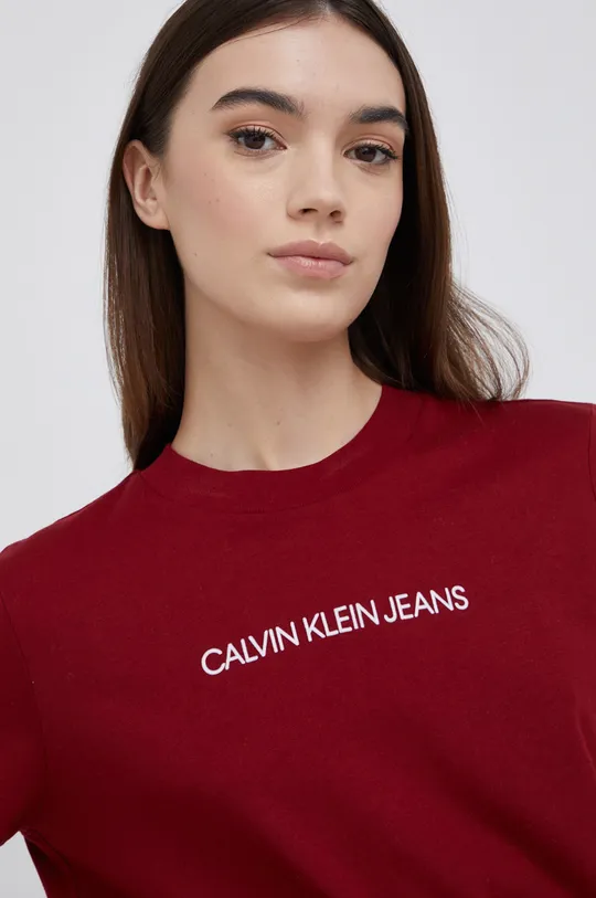piros Calvin Klein Jeans t-shirt