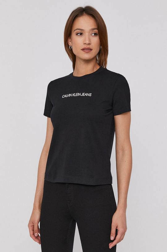 czarny Calvin Klein Jeans T-shirt Damski