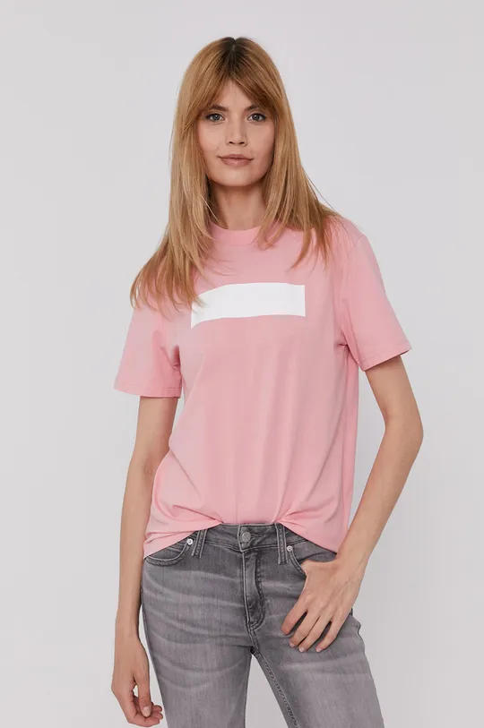 różowy Calvin Klein Jeans T-shirt J20J216254.4890 Damski