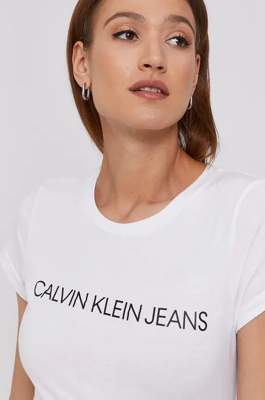 biela Tričko Calvin Klein Jeans (2-pack) Dámsky