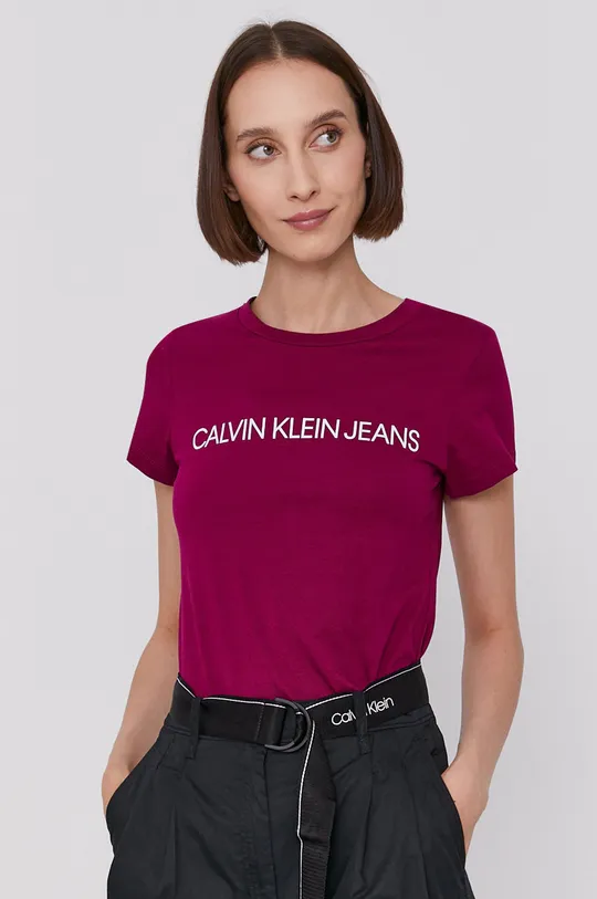 ružová Tričko Calvin Klein Jeans (2-pack) Dámsky