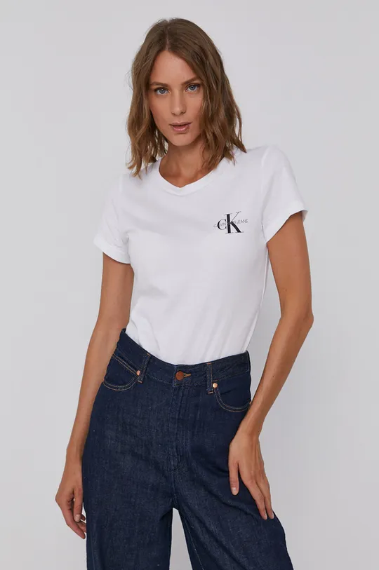 różowy Calvin Klein Jeans T-shirt bawełniany (2-pack) J20J214364.4890 Damski