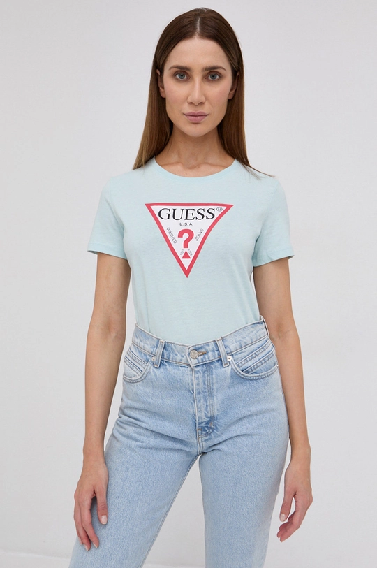 niebieski Guess T-shirt W1YI1B.I3Z11 Damski