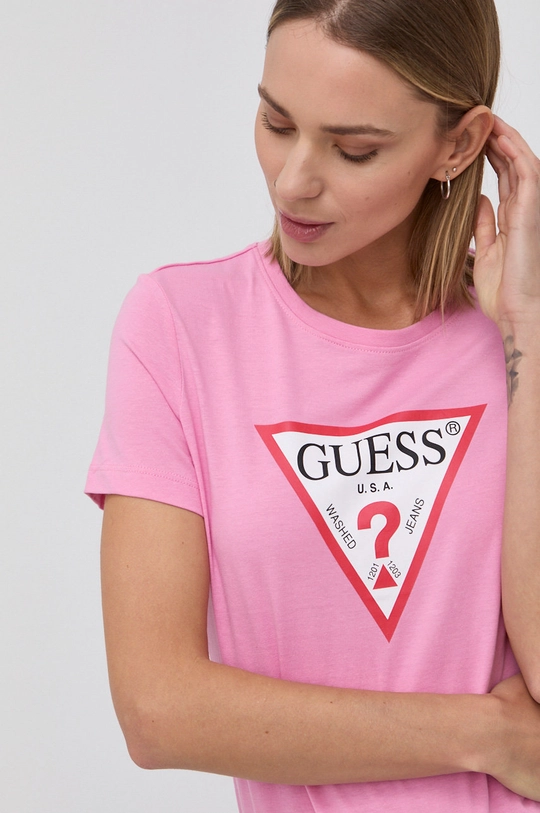 różowy Guess T-shirt W1YI1B.I3Z11