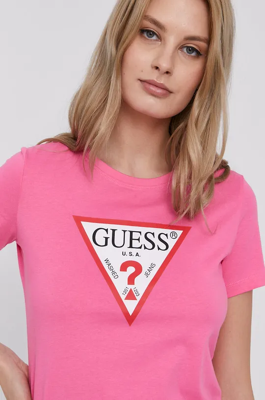różowy Guess T-shirt W1YI1B.I3Z11