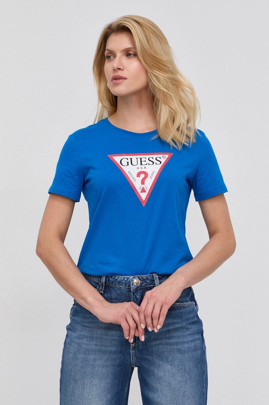 niebieski Guess T-shirt W1YI1B.I3Z11 Damski