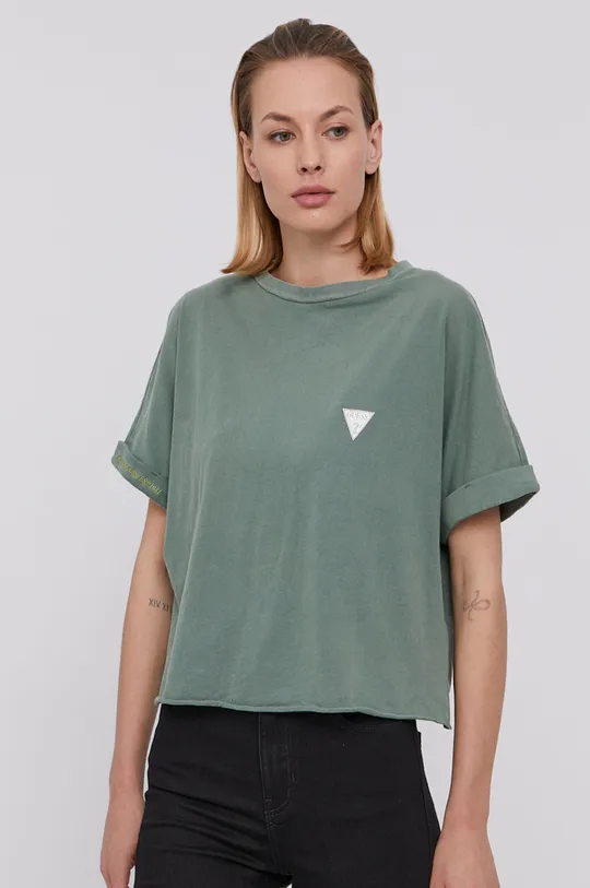 zielony Guess T-shirt Damski