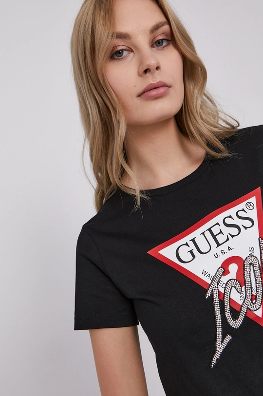 czarny Guess T-shirt Damski