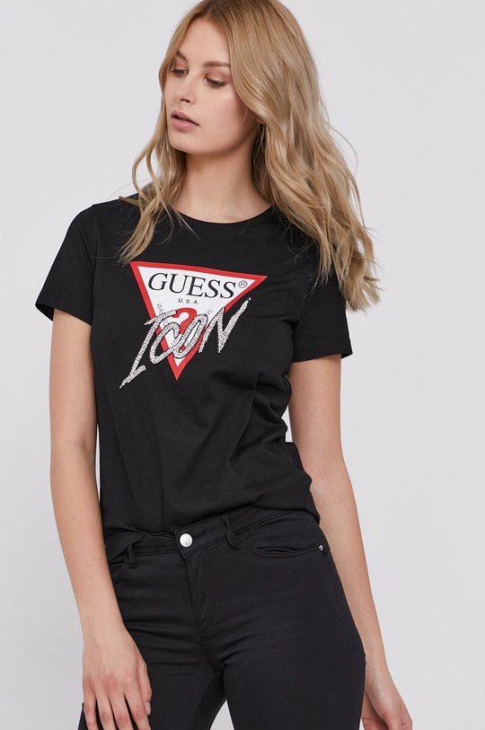 чорний Футболка Guess