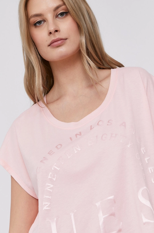 różowy Guess T-shirt