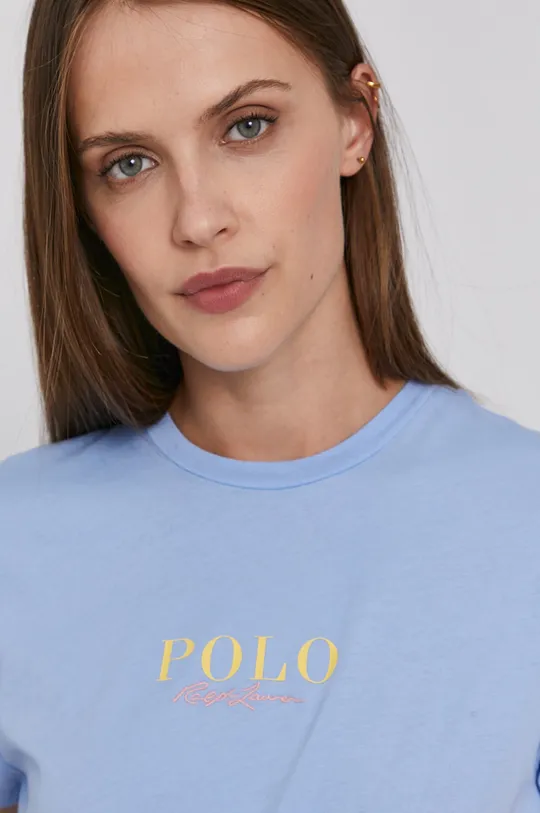 niebieski Polo Ralph Lauren T-shirt bawełniany 211847078005
