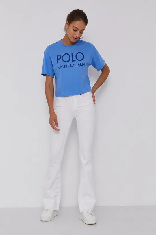 Polo Ralph Lauren T-shirt bawełniany 211843281001 niebieski