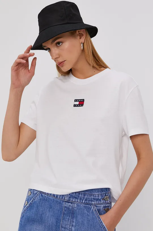 bela Tommy Jeans T-shirt Ženski