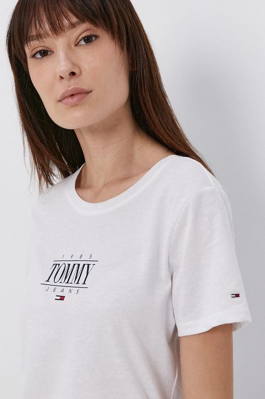 білий Футболка Tommy Jeans Жіночий