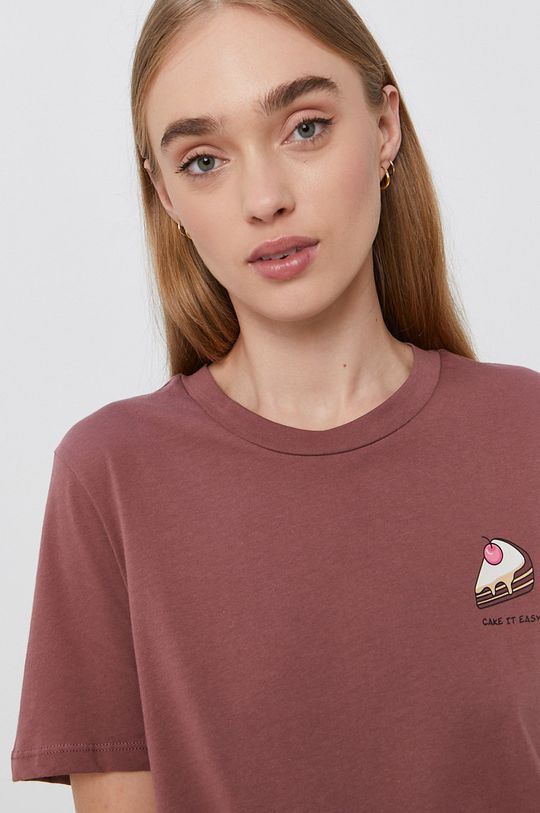 ružovofialová Bavlnené tričko Only