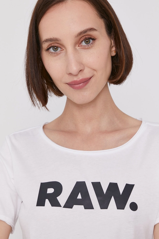 biały G-Star Raw T-shirt D19950.4107