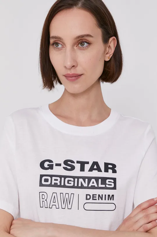 biały G-Star Raw t-shirt