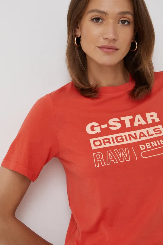 oranžová Tričko G-Star Raw