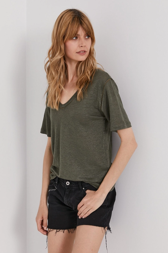 zielony Pepe Jeans T-shirt Anettes Damski