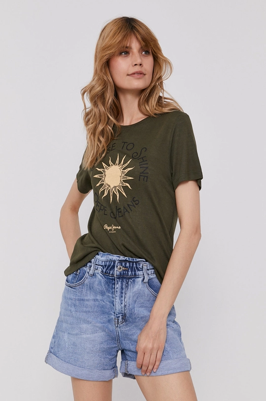 zielony Pepe Jeans T-shirt Astrid Damski