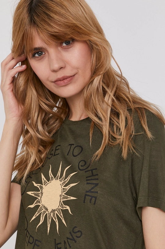 zielony Pepe Jeans T-shirt Astrid