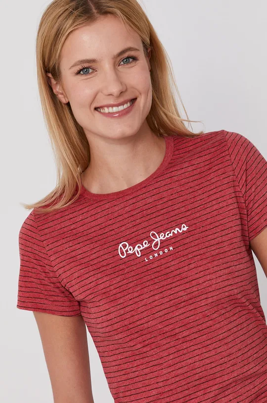czerwony Pepe Jeans T-shirt Mahsa Damski