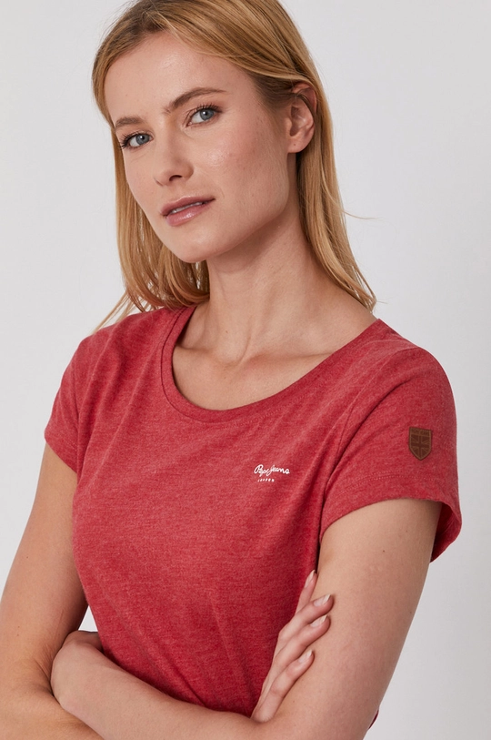 czerwony Pepe Jeans T-shirt Marjorie