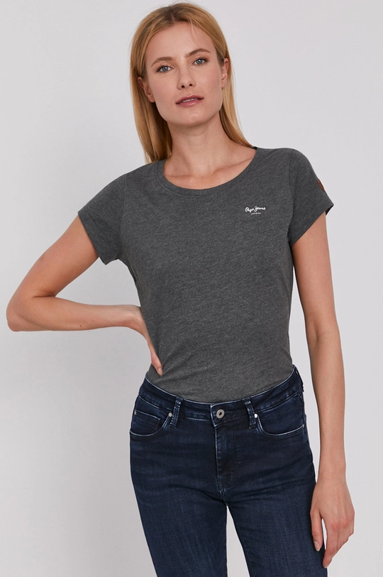 szary Pepe Jeans T-shirt Marjorie Damski