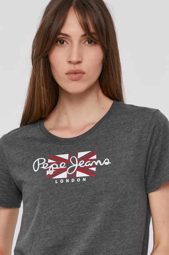 szary Pepe Jeans T-shirt ZAIDAS