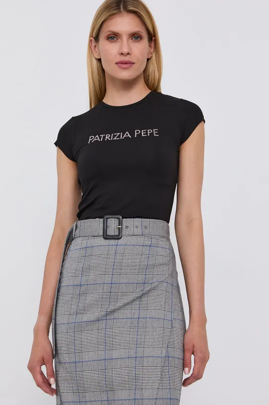 czarny Patrizia Pepe T-shirt Damski