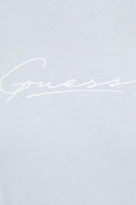 μπλε Βαμβακερό μπλουζάκι Guess