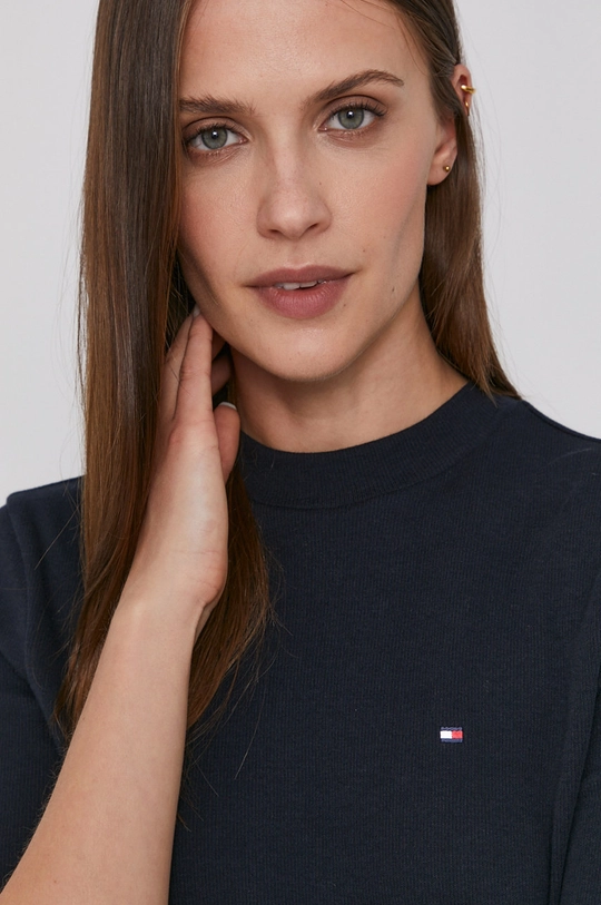 granatowy Tommy Hilfiger T-shirt bawełniany