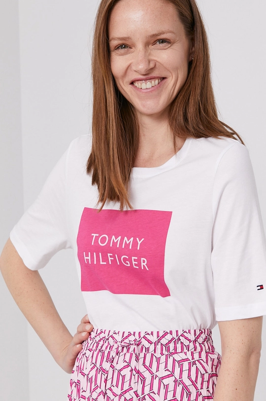 biały Tommy Hilfiger T-shirt