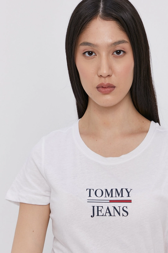 biela Tričko Tommy Jeans